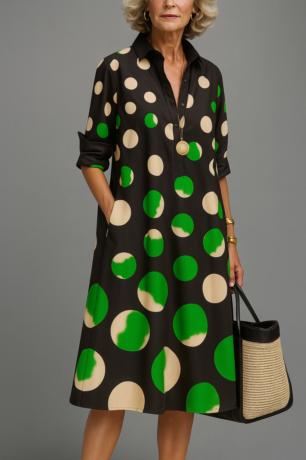 Daniela - Robe Midi de Luxe pour une Élégance Sans Effort
