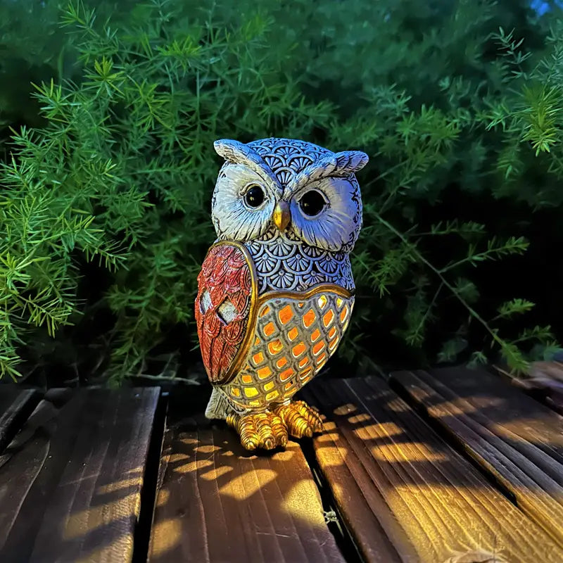 Lampe Hibou en Résine Solaire