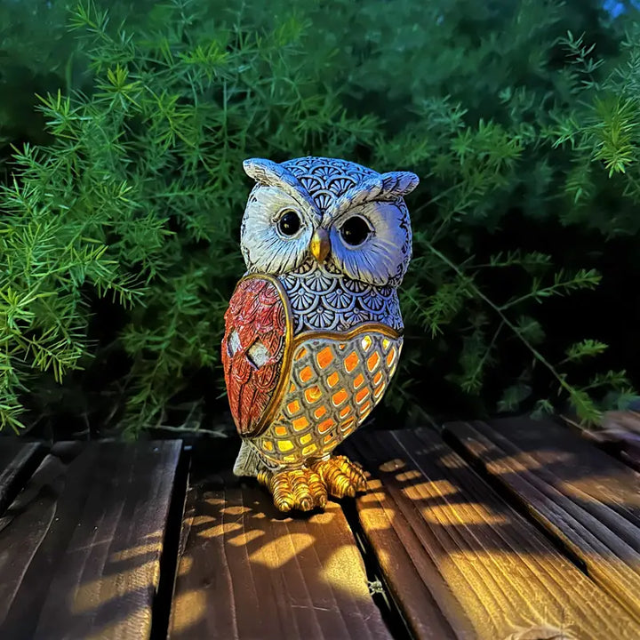 Lampe Hibou en Résine Solaire