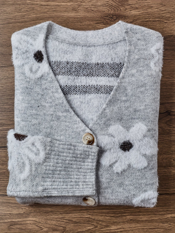 Mia™ Cardigan Tricoté Floral