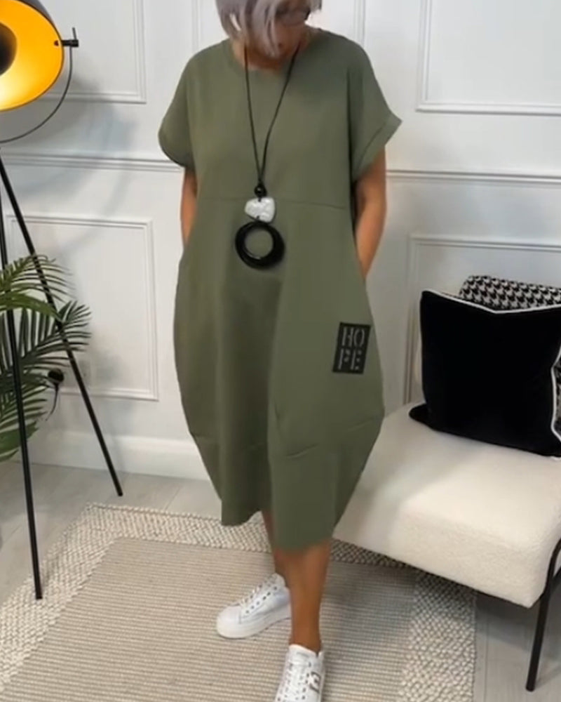 Daisy | Robe de Loisirs Simple à Manches Courtes