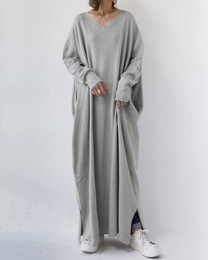 Laluna® | Robe V-cou à manches longues tendance