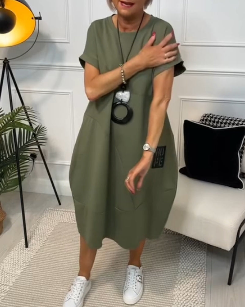Daisy | Robe de Loisirs Simple à Manches Courtes