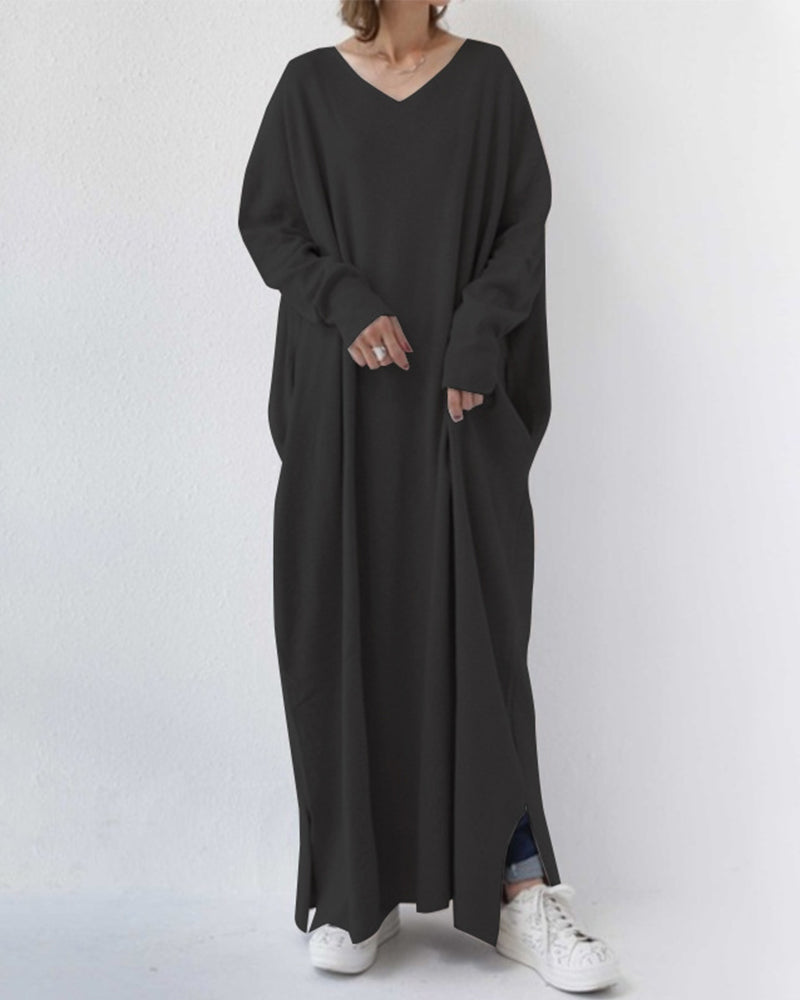 Laluna® | Robe V-cou à manches longues tendance