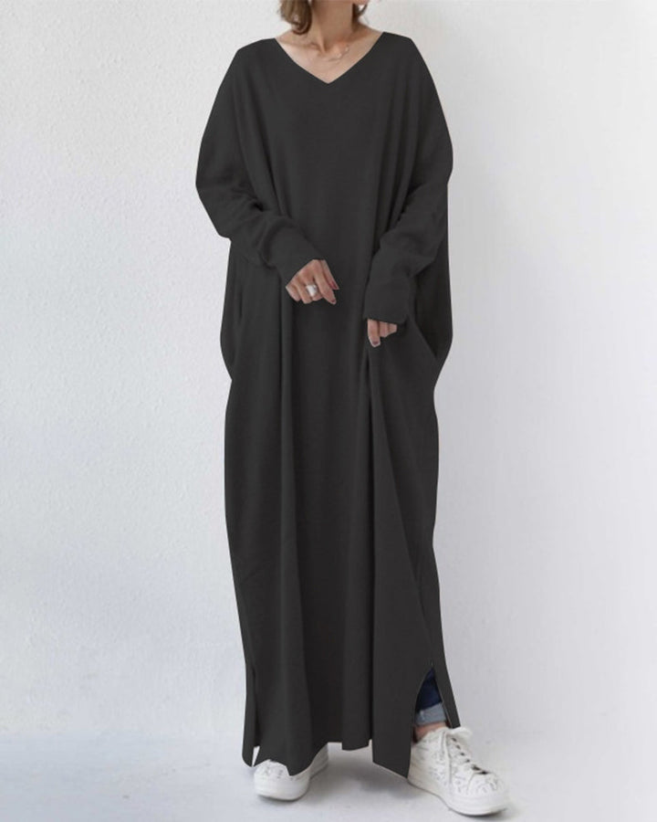 Laluna® | Robe V-cou à manches longues tendance