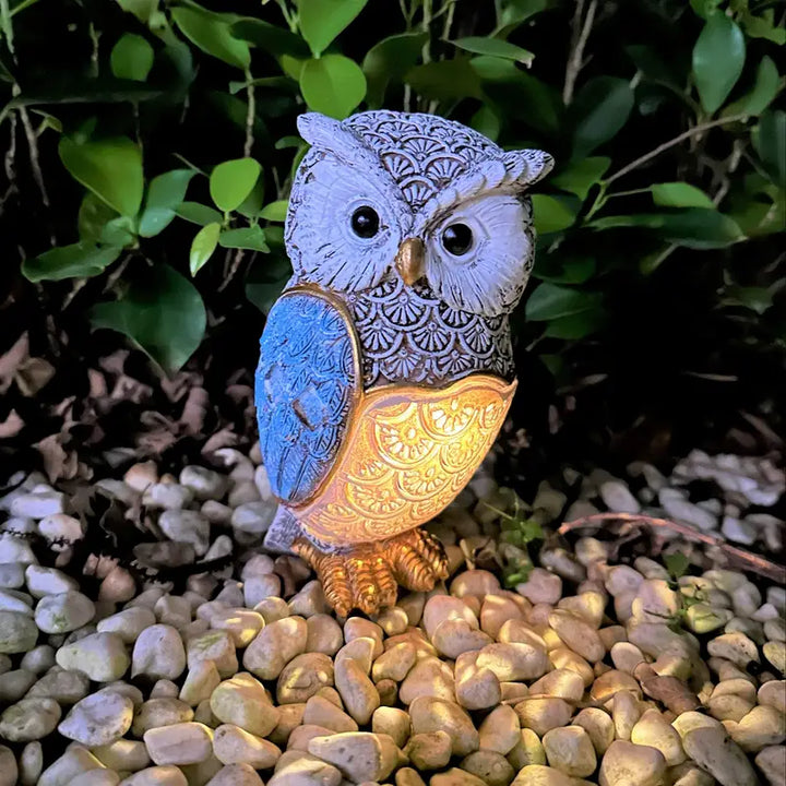 Lampe Hibou en Résine Solaire