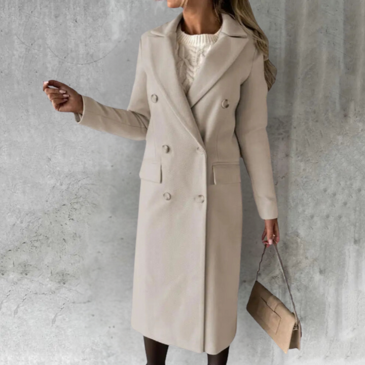 Judith™ Manteau Trench en Laine Élégant
