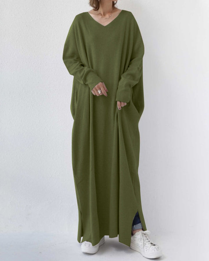 Laluna® | Robe V-cou à manches longues tendance