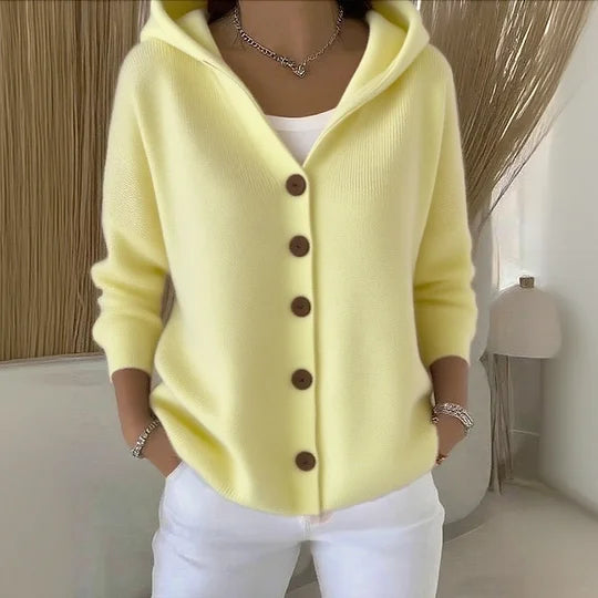 Rosa – Cardigan à capuche en coton doux
