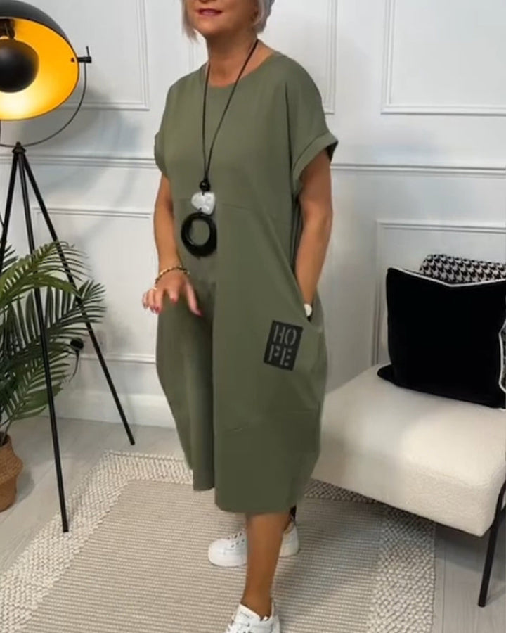 Daisy | Robe de Loisirs Simple à Manches Courtes