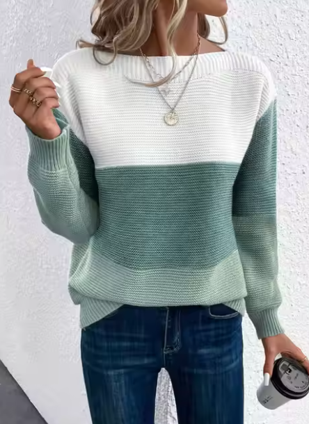 Kim | Pull Élégant Tri-Coloris