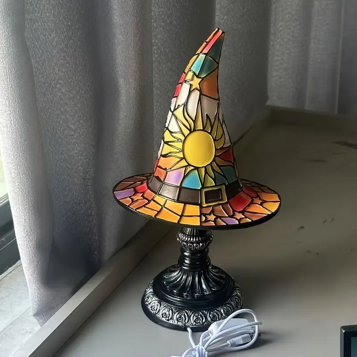 Lampe en Verre Soudé en Forme de Chapeau de Sorcière
