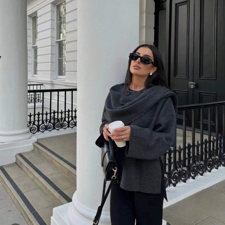 Kaleide - Manteau Élégant en Tissu de Qualité