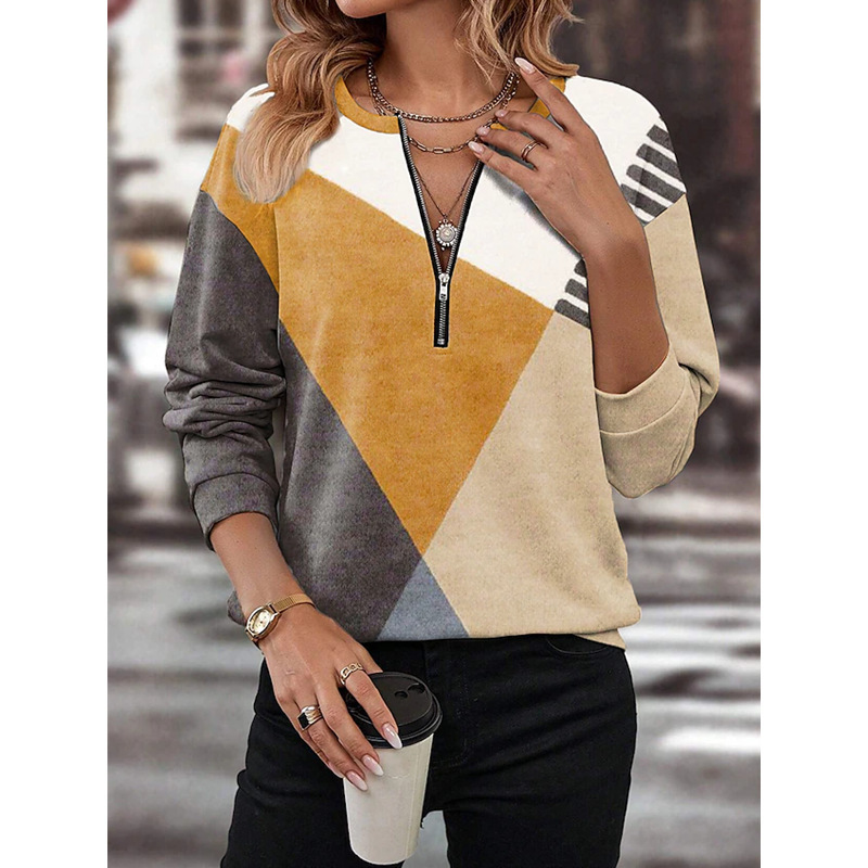 Ginny - Sweat-shirt géométrique doux