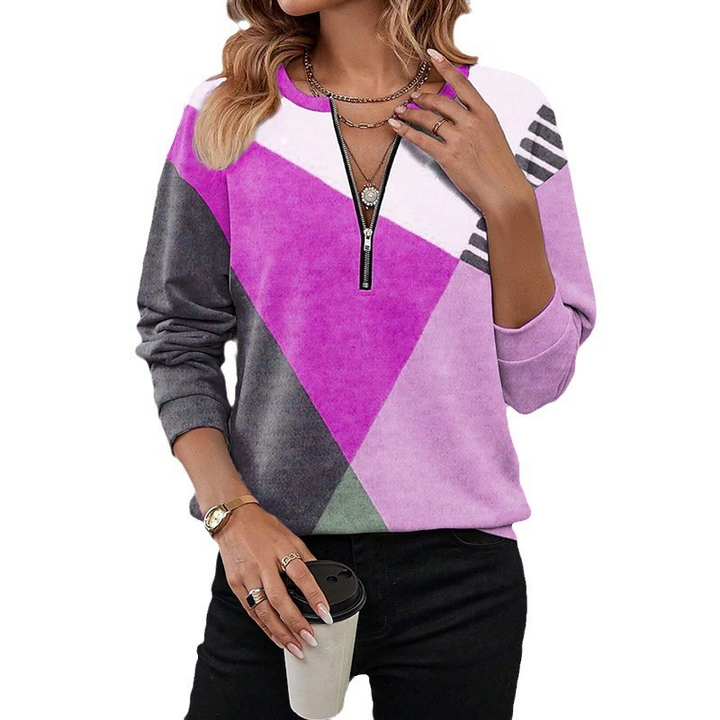 Ginny - Sweat-shirt géométrique doux