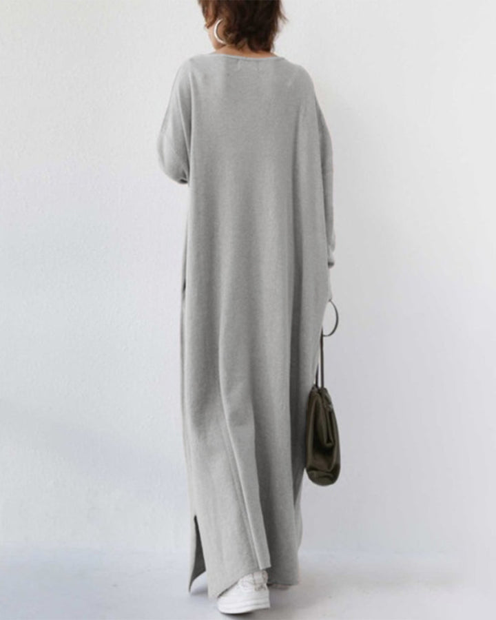 Laluna® | Robe V-cou à manches longues tendance