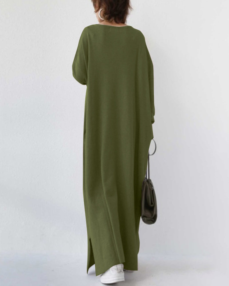 Laluna® | Robe V-cou à manches longues tendance