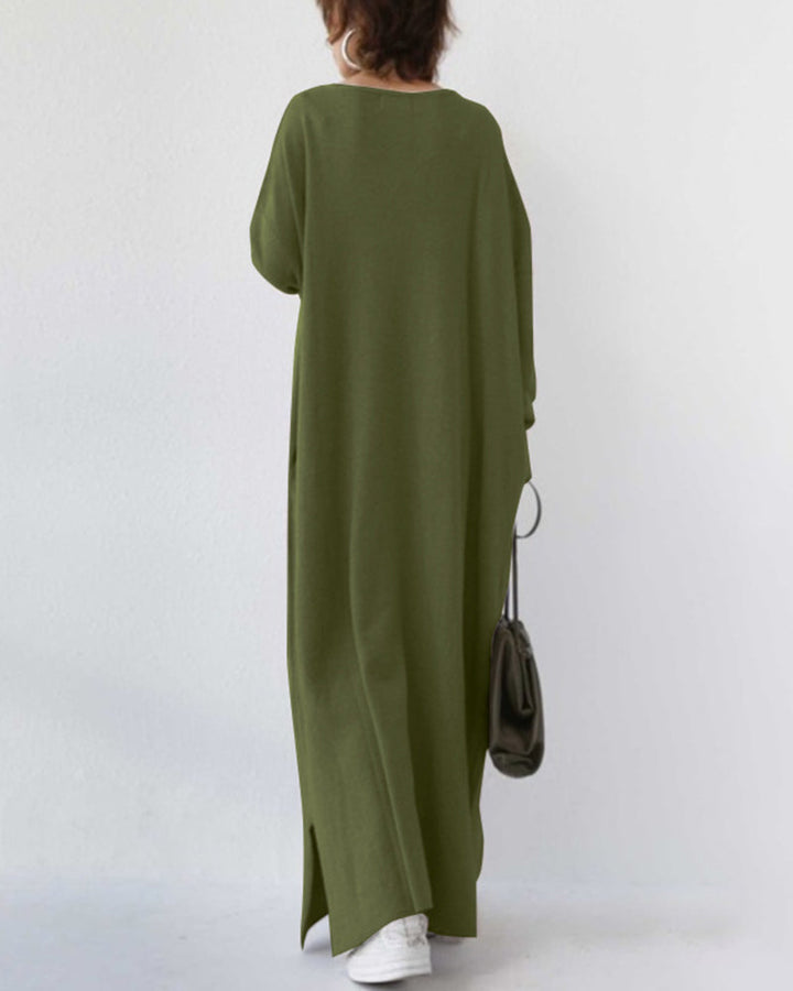 Laluna® | Robe V-cou à manches longues tendance