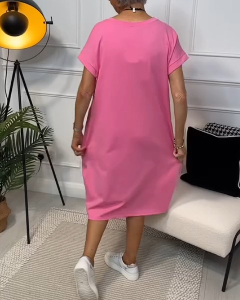 Daisy | Robe de Loisirs Simple à Manches Courtes