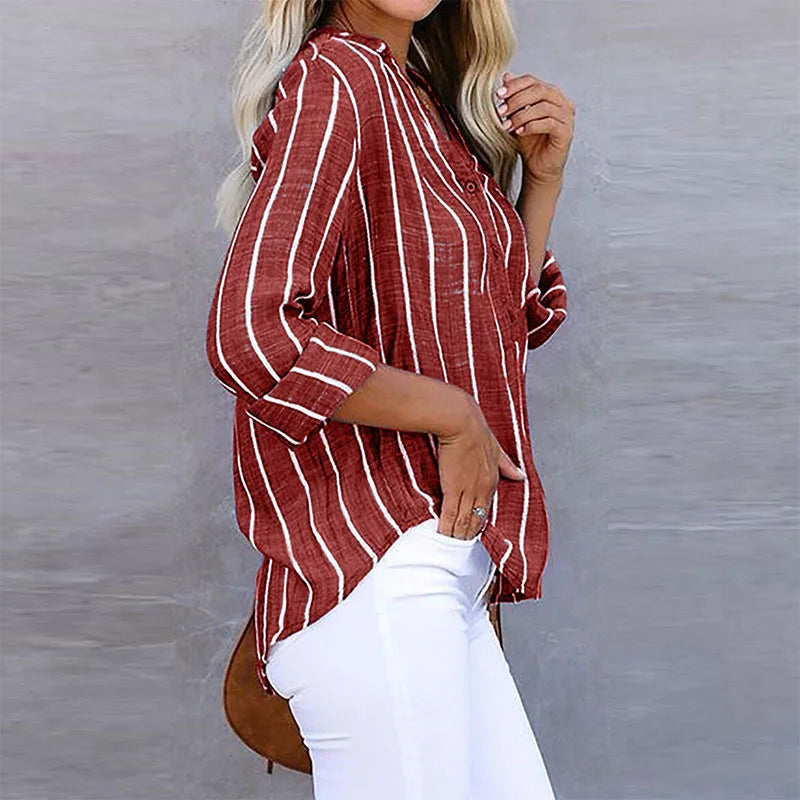 Maddie - Chemise à Boutons Rayée