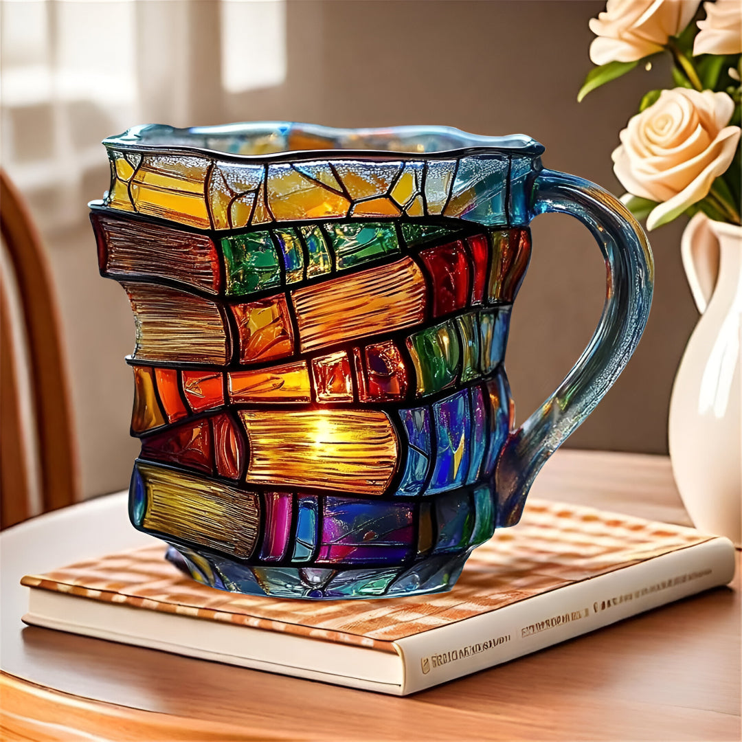 Tasse Livre | Tasse en forme de livre peint