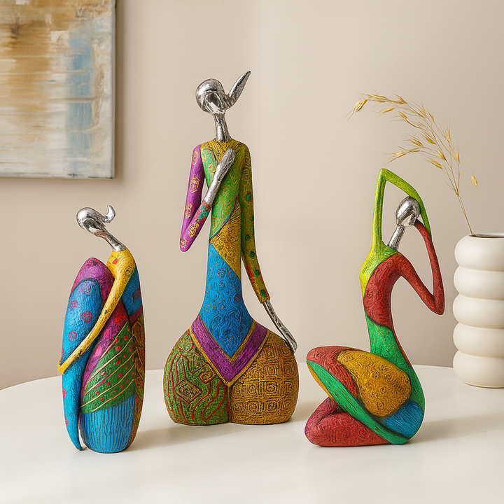 Femme Colorée Abstraite