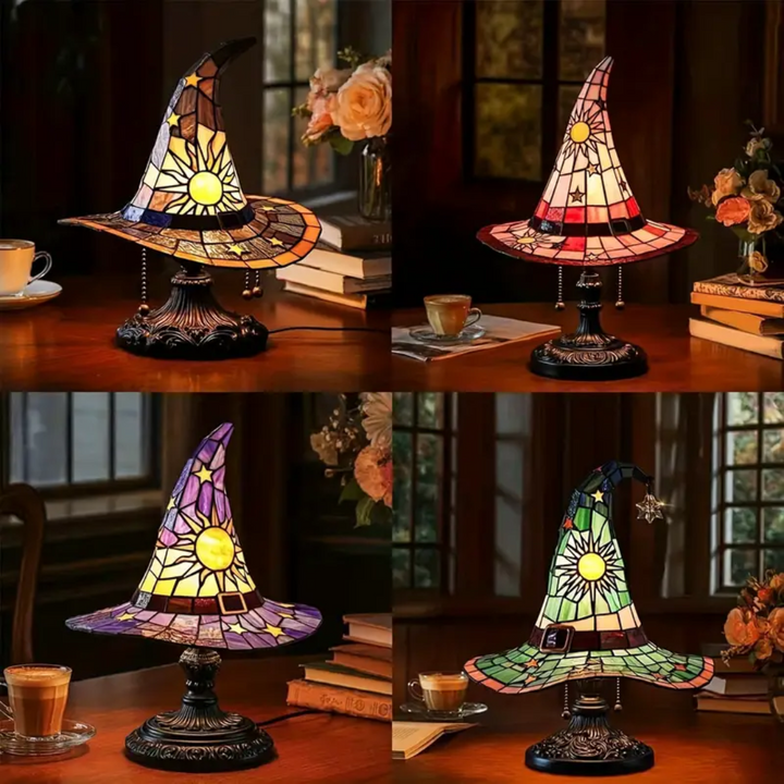 Lampe en Verre Soudé en Forme de Chapeau de Sorcière