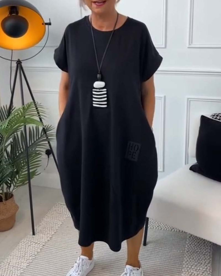 Daisy | Robe de Loisirs Simple à Manches Courtes