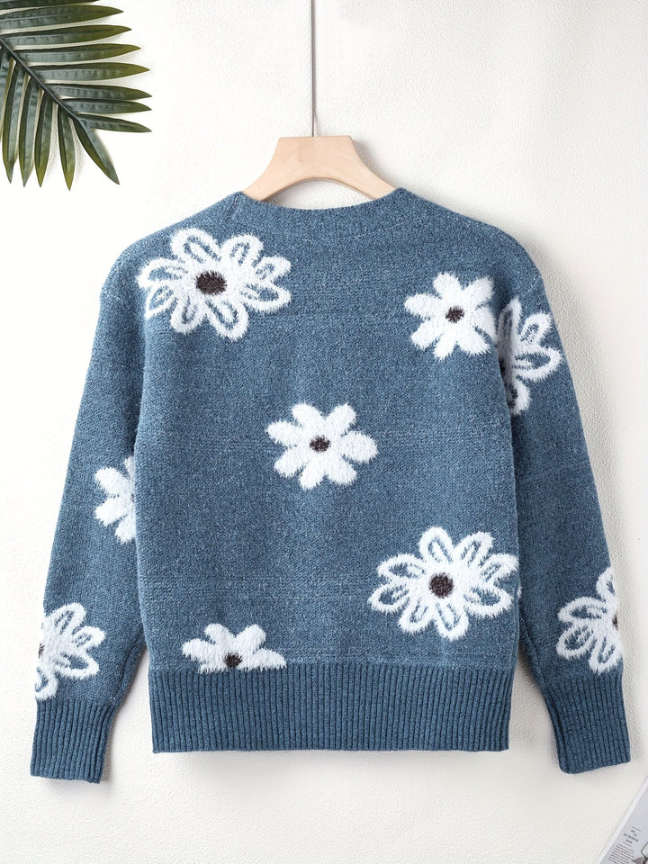 Mia™ Cardigan Tricoté Floral