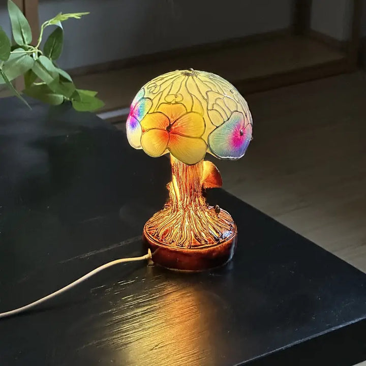 Lampe Fleur Champignon Bohémienne
