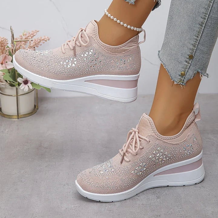 Giselle – Baskets conçues pour la marche, ornées de strass scintillants