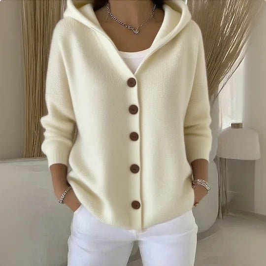 Rosa – Cardigan à capuche en coton doux