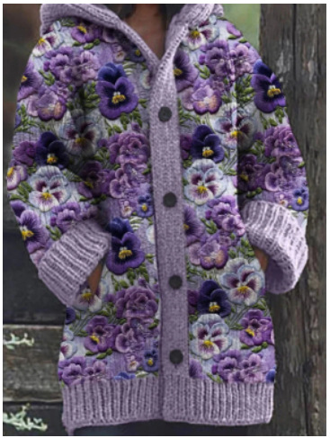 Patricia™ Cardigan Douillet d'Automne avec Chats