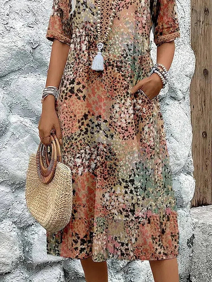 Giselle | Robe Mi-Longue Vibrante