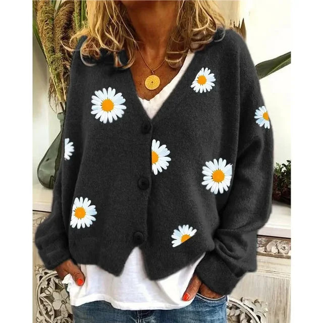 Althea | Cardigan en Crochet Floral Décontracté