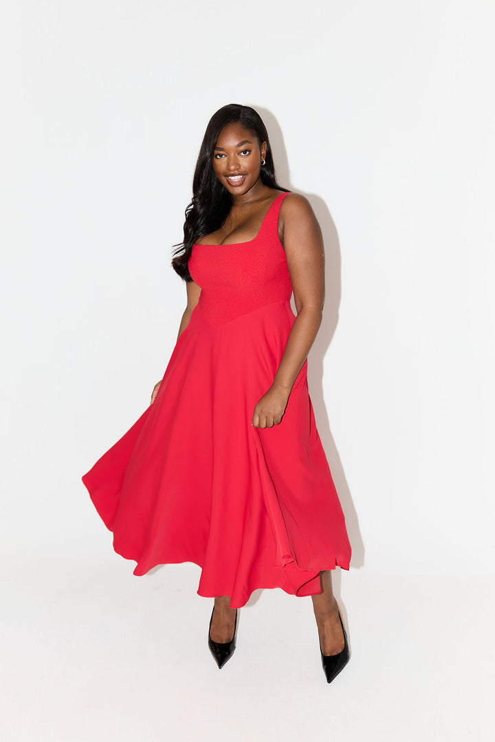 Amelia™ | Robe Midi Flottante Intemporelle