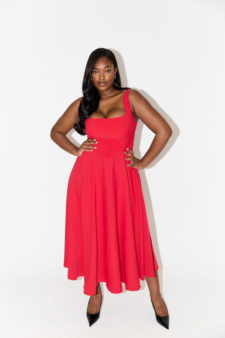 Amelia™ | Robe Midi Flottante Intemporelle