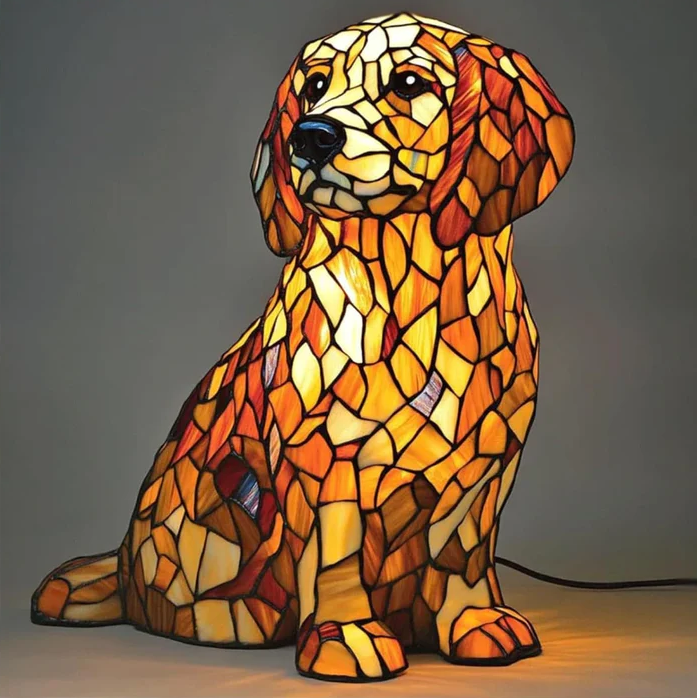 Figurine de Golden Retriever Spirituel Lys